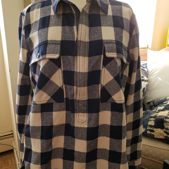 J Crew Buffalo checked popover shirt/jacket sz XL - Picture 1 of 5